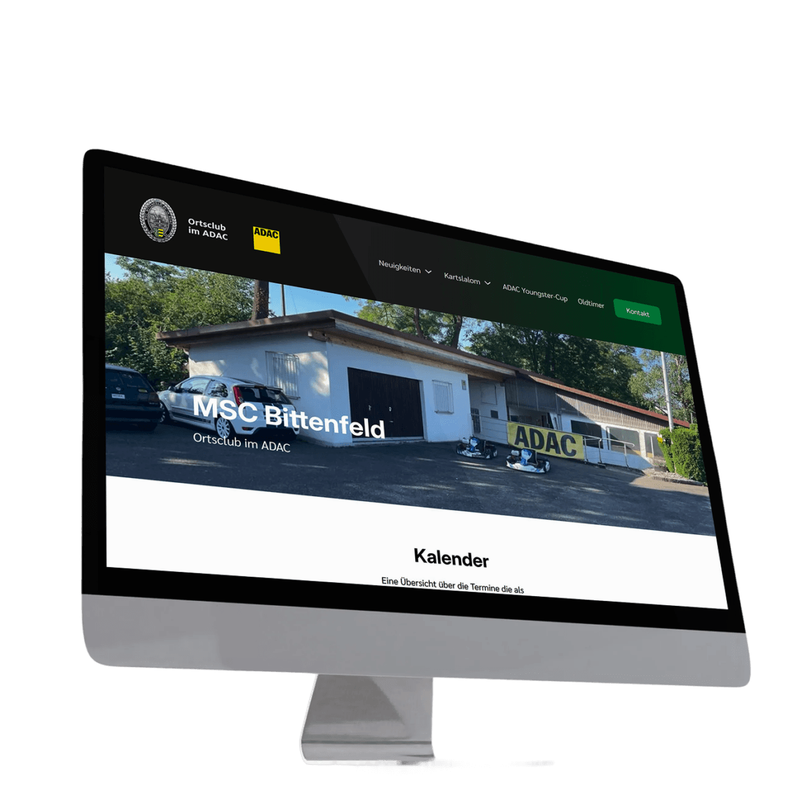 I mac der die Webseite vom MSC Bittenfeld zeigt.